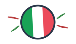 Banner de la bandera de Italia 